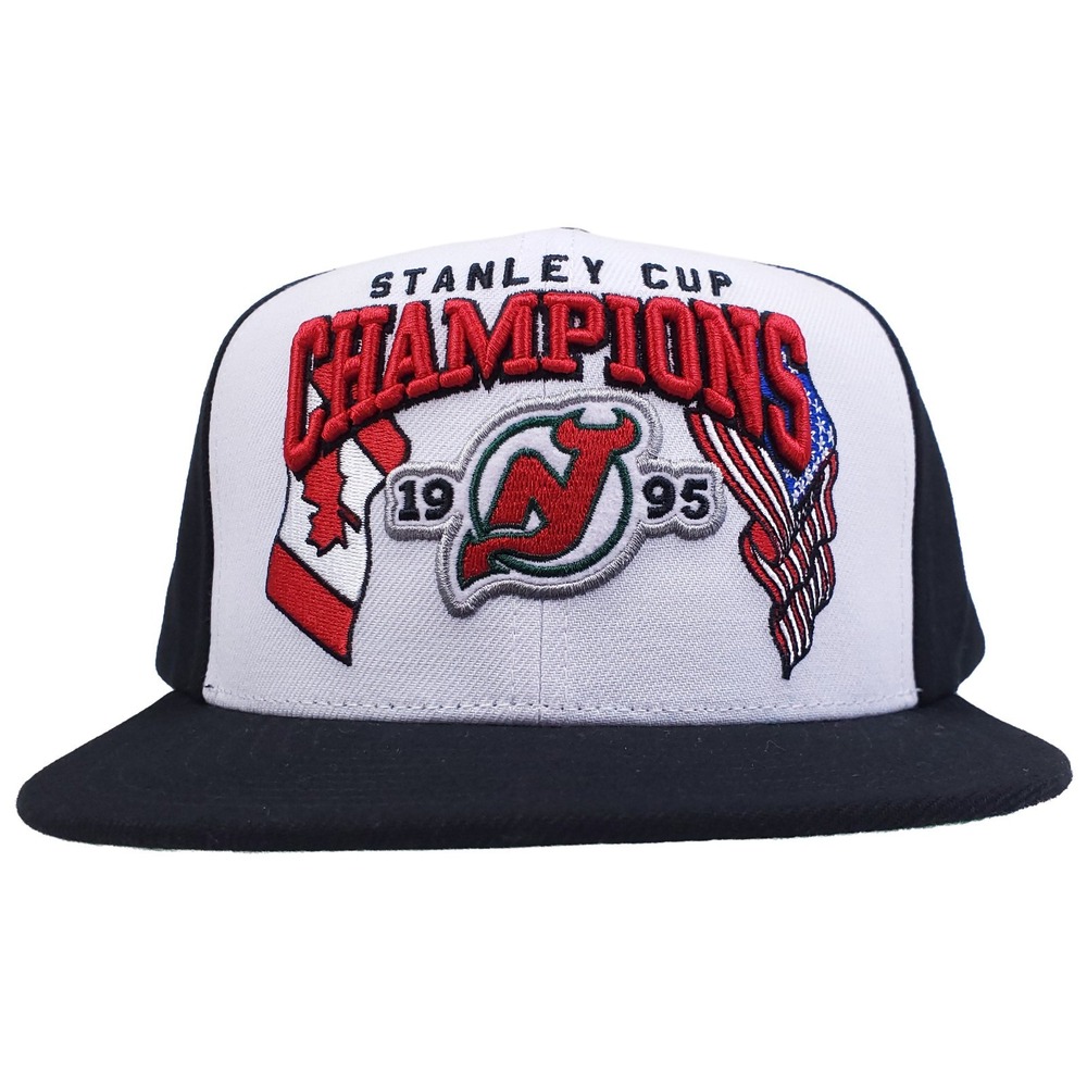 New Jersey Devils Mitchell & Ness NHL Snapback Hat Cap 1995 Champions 3D Art New